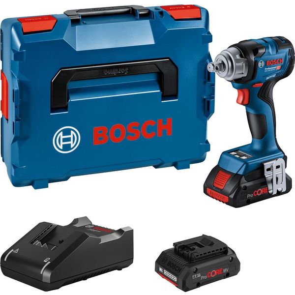 Bosch Professional 06019L5002 Bosch Professional Gds 18V-330 Hc Set Di Trapani A Percussione A Batteria 18,0 V, Con 2 Batterie Ricaricabili-image