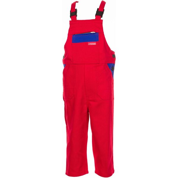Pantaloni Da Lavoro Salopette Per Bambini Abbigliamento Per Bambini Taglia Media Rosso/Blu Fiordaliso Taglia 110/116-image