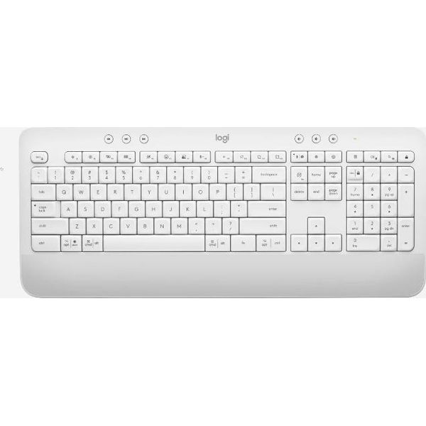 Logitech 920-010974 - Dimensioni Complete (100%) - Senza Fili - Bluetooth - Interruttore A Membrana - Azerty - Bianco-image