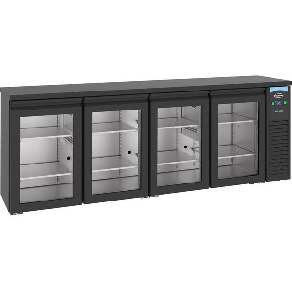 Combisteel Bar Cooler Nero 4 Porte In Vetro-image