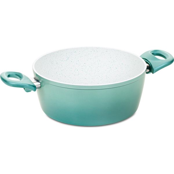 Genius Cerafit Revolution Pentola Di Cottura 22 Cm 2 Pezzi, Rivestimento Antiaderente In Ceramica, Pentola Per Arrostire La Carne Con Coperchio In Vetro Senza Pfas, Thermo Speed-image