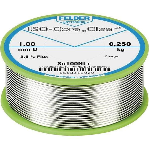 Filo Per Saldatura Iso-Core® Clear 1Mm 250G Sn100Ni+ Felder-image