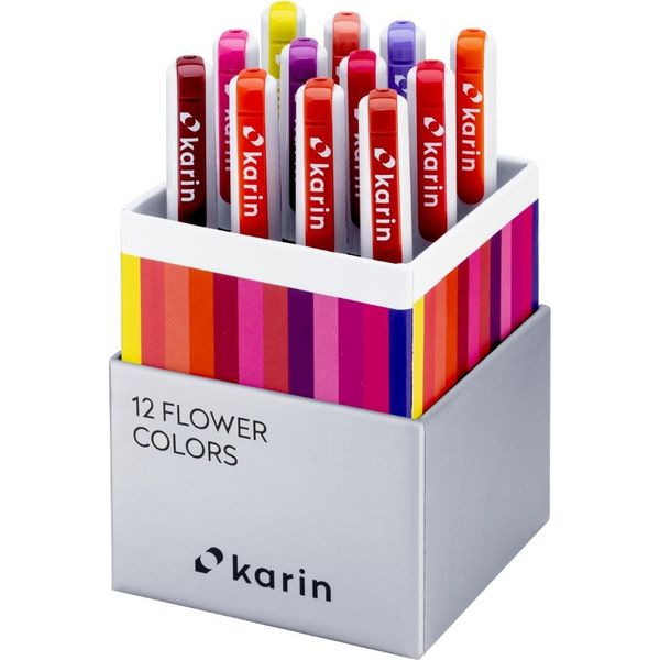 Karin Realbrush Pro Flower Color Set 12 Pennelli Exklusives Etui-image
