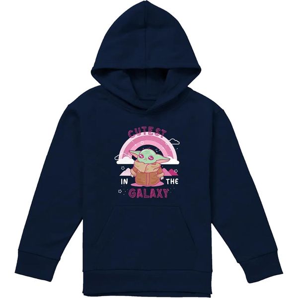 Star Wars - Felpa Con Cappuccio "La Più Carina Della Galassia"" Per Bambini TV24493 (128) (Marina)"-image