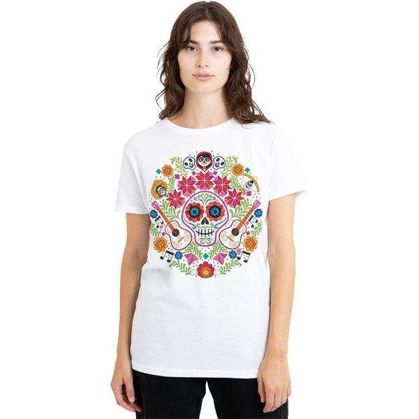 Coco - T-Shirt Da Donna, Day Of The Dead TV25245 (M) (Bianco)-image
