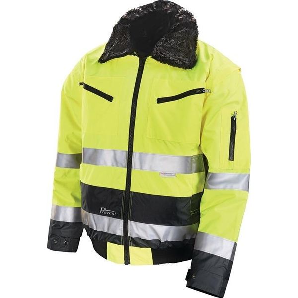 Giacca Da Pilota Ad Alta Visibilità Taglia L Giallo/Grigio Prevento-image