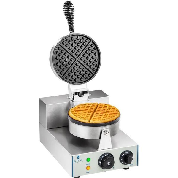Ferro Per Waffle Royal Catering Da 1.300 Watt - Rotondo-image