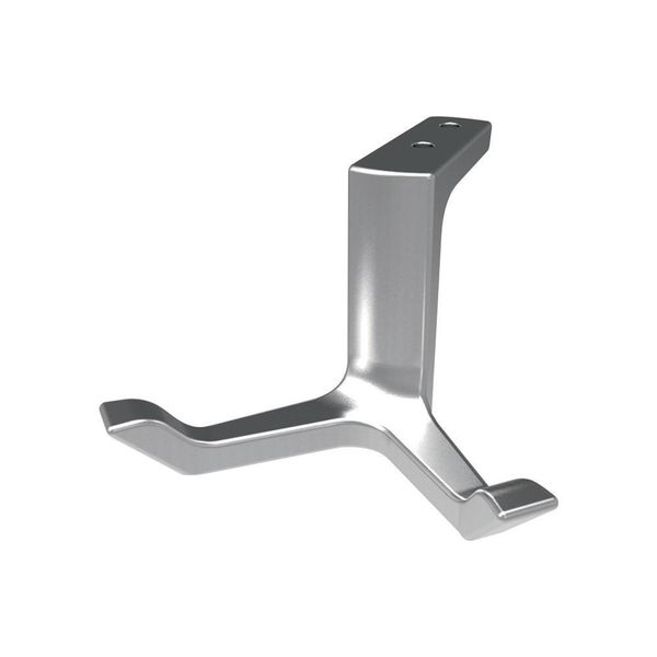 Gancio A Soffitto 0200 Doppio A.87Mm Alluminio Anodizzato Argento H.49Mm Hermeta-image