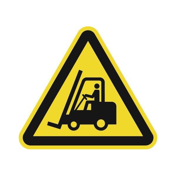 Cartello Di Avvertimento Asr A1.3/DIN En Iso 7010 200 Mm Avvertimento Contro I Carrelli Industriali Foil-image