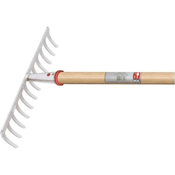 Rastrello Da Giardino Larghezza Di Lavoro 372 Mm 14 Denti Con Ugello Conico, Senza Manico Ideal-image