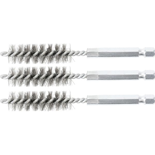 Bgs Spazzola In Acciaio 13 Mm Esagono Esterno 6,3 Mm (1/4") 3 Pezzi - 3078-13-S"-image