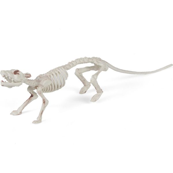 Scheletro Ratto Decorazione Di Halloween Bianco 16X23Cm - Taglia Unica-image