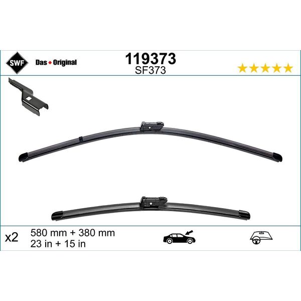 Swf Das Original Spazzola Tergicristallo Anteriore Per Nissan Juke Ii (F16) Senza Telaio-image