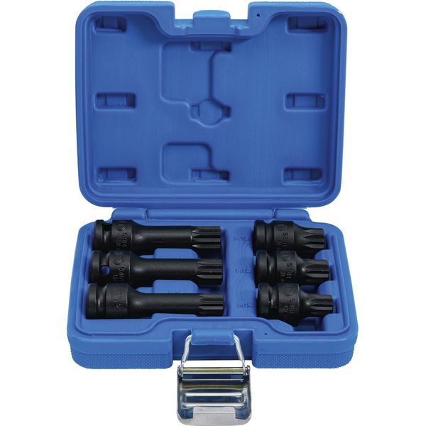 Bgs 5380 Set Di Bussole Di Potenza | Attacco Quadro 12,5 Mm (1/2") | Multidente Interno (Per Xzn) M14 - M18 | 6 Pz."-image
