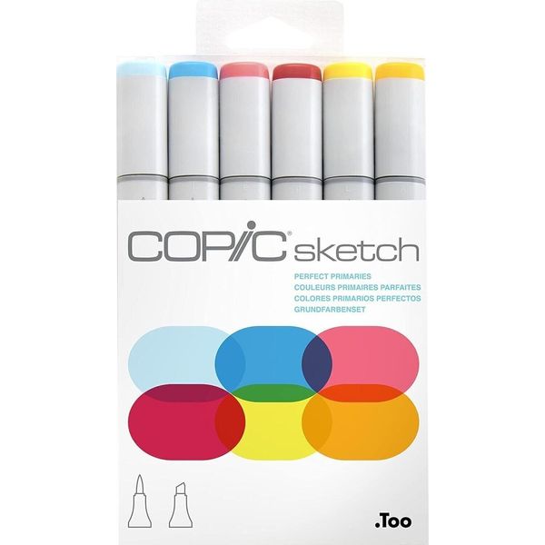 Set Di 6 "Primari Perfetti"" Per Schizzi Con Pennarello Copic"-image