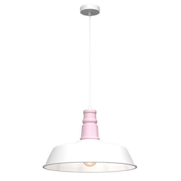 Enzo Bianco/Rosa Luce A Sospensione 1Xe27 Plafoniera Lampada A Soffitto Luce A Sospensione-image