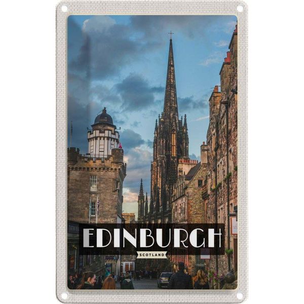 Vianmo Insegna Di Latta 18X12 Cm Edinburgh Scotland Altstadt-image