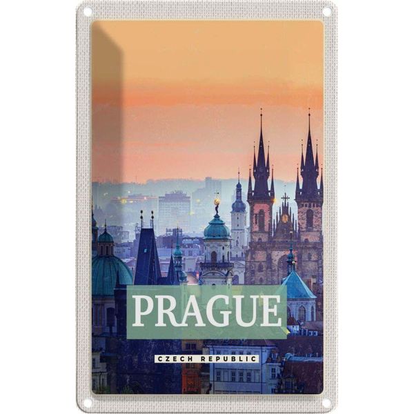 Vianmo Insegna Di Latta 18X12 Cm Prague Altstadt Prag Tschechien-image