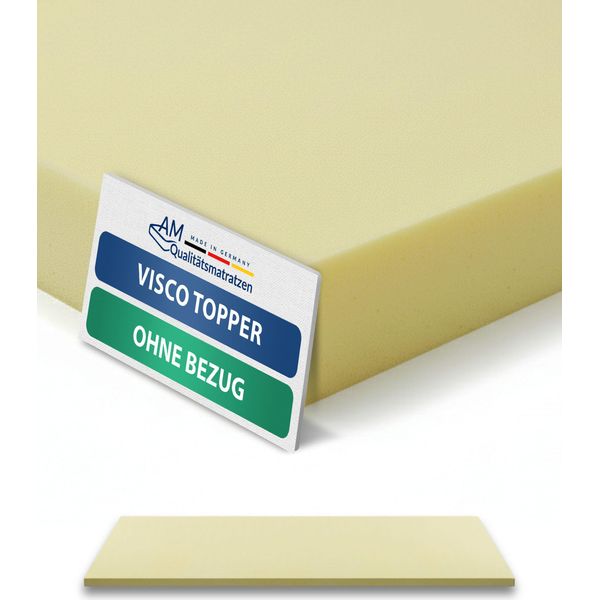 Am QualitäTsmatratzen | Visco Topper | 180X200 Cm | Senza Rivestimento | Topper Per Materasso | 180/200 | Visco Foam Topper | Memory Foam-image