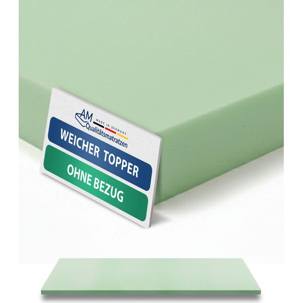 Am QualitäTsmatratzen | Basic Topper | 180X200 Cm | Senza Fodera | Topper Per Materasso | 180/200 | Topper In Schiuma Comfort-image