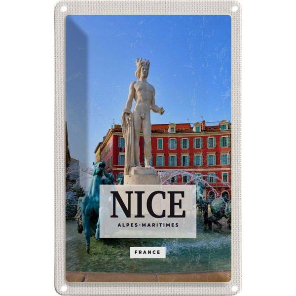 Vianmo Insegna Di Latta 18X12 Cm Nice Alpes-Maritimes France Geschenk-image