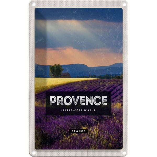 Vianmo Insegna Di Latta 18X12 Cm Provence Alpes Cote D'azur Geschenk-image