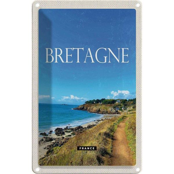 Vianmo Insegna Di Latta 30X20 Cm Bretagne France Reiseziel-image