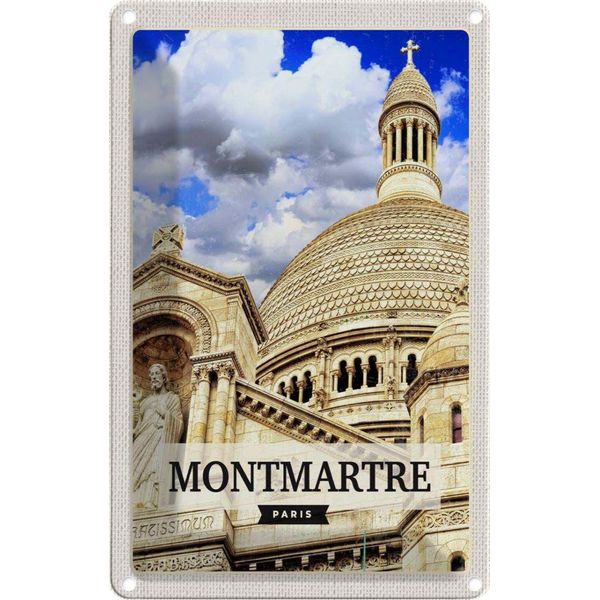 Vianmo Insegna Di Latta 30X20 Cm Montmartre Paris Architektur-image