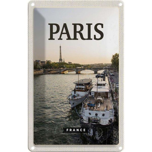 Vianmo Insegna Di Latta 18X12 Cm Paris France Reiseziel Tourismus-image