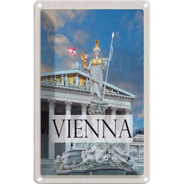 Vianmo Insegna Di Latta 30X20 Cm Wien ÖSterreich Pallas Athene-image