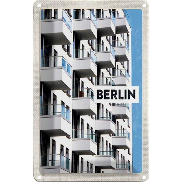 Vianmo Insegna Di Latta 18X12 Cm Berlin Deutschland Neu GebäUde Trip-image