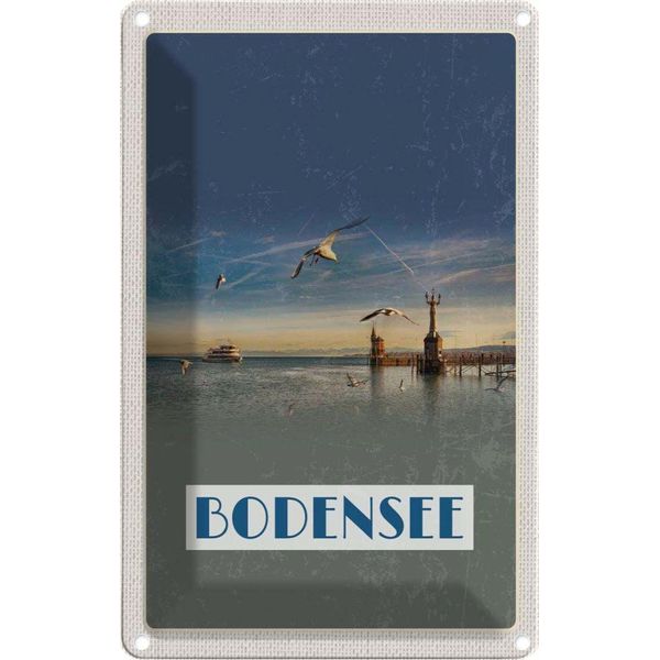 Vianmo Insegna Di Latta 30X20 Cm Bodensee Deutschland Strand See MöWe-image