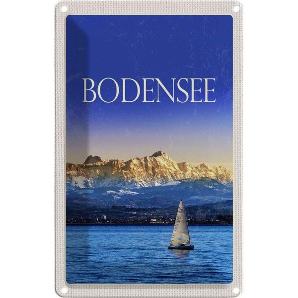 Vianmo Insegna Di Latta 30X20 Cm Bodensee Deutschland Bot See-image