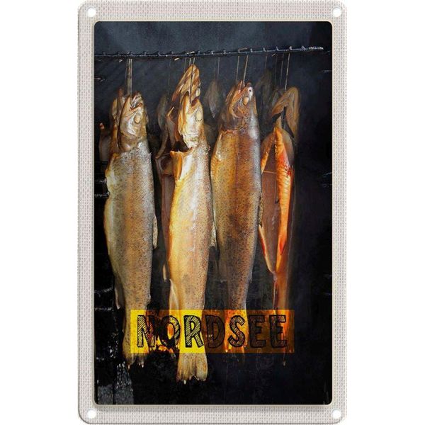 Vianmo Insegna Di Latta 30X20 Cm Nordsee Fisch Essen Delikatese Speisen-image