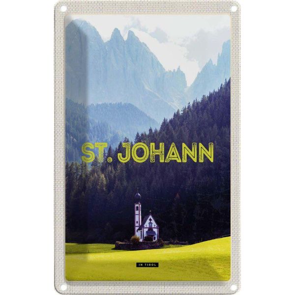 Vianmo Insegna Di Latta 18X12 Cm St. Johann In Tirol ÖSterreich Kirche-image