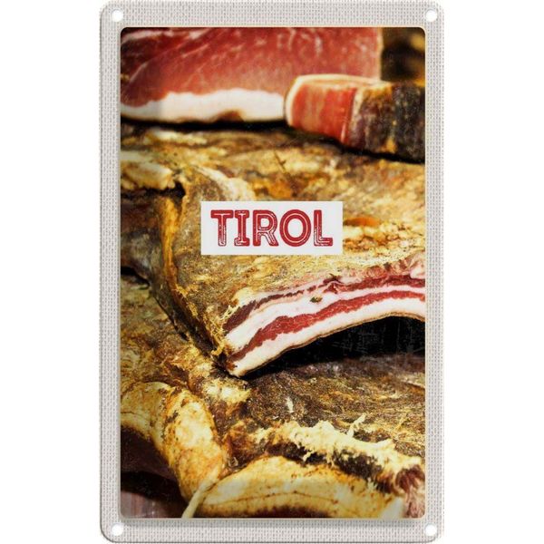 Vianmo Insegna Di Latta 18X12 Cm Tirol ÖSterreich Getrocknetes Fleisch-image