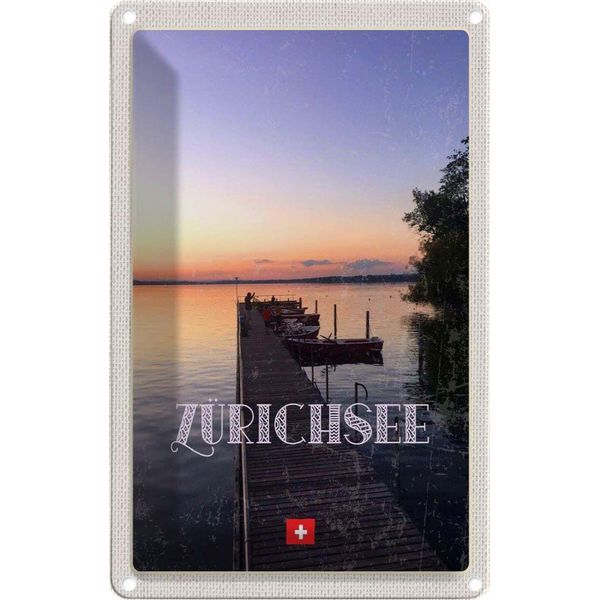 Vianmo Insegna Di Latta 30X20 Cm ZüRich Schweiz ZüRichsee Natur-image