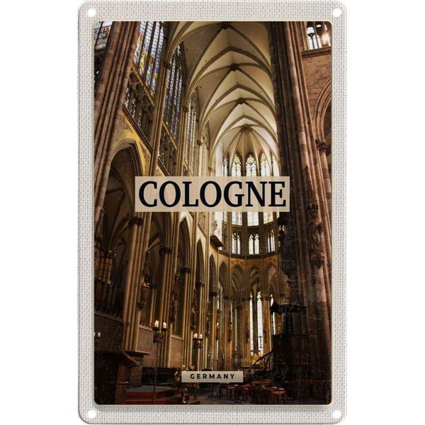 Vianmo Insegna Di Latta 30X20 Cm KöLn Deutschland Kirche Dom Von Innen-image