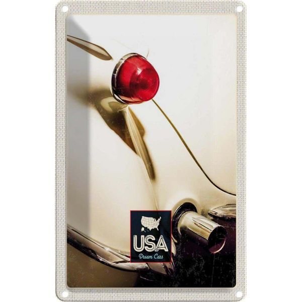 Vianmo Insegna Di Latta 30X20 Cm Amerika Oldtimer Amerika Weiß-image