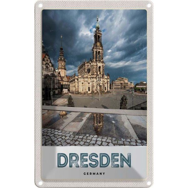 Vianmo Insegna Di Latta 18X12 Cm Dresden Deutschland Architektur Stadt-image