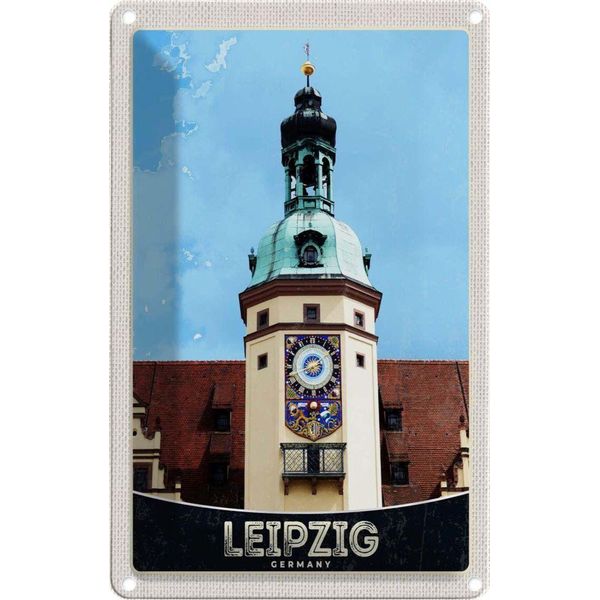 Vianmo Insegna Di Latta 18X12 Cm Leipzig Kirche Stadttour-image