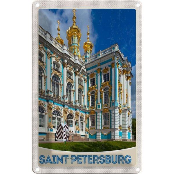 Vianmo Insegna Di Latta 18X12 Cm Saint Petersburg Russland-image