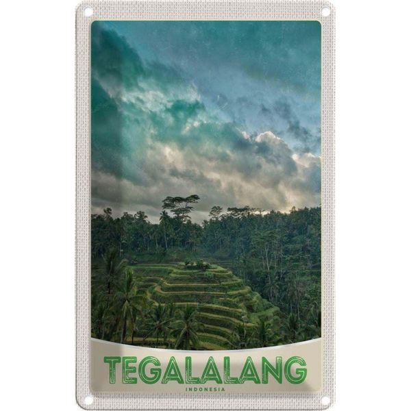 Vianmo Insegna Di Latta 18X12 Cm Tegalalang Indonesien Asien Tropen-image