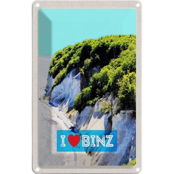 Vianmo Insegna Di Latta 18X12 Cm Binz Strand WäLder-image