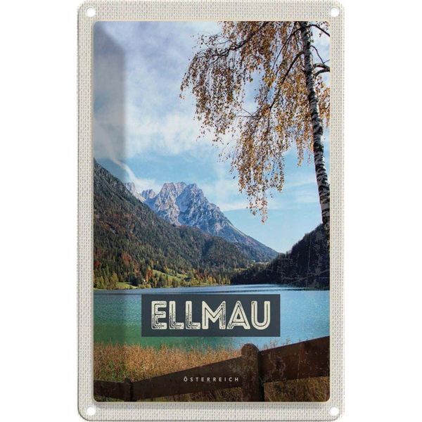 Vianmo Insegna Di Latta 18X12 Cm Ellmau ÖSterreich Berge See-image