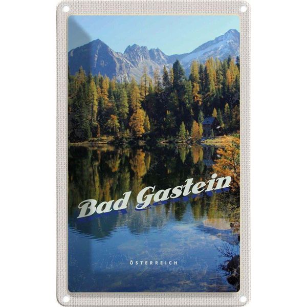 Vianmo Insegna Di Latta 18X12 Cm Bad Gastein ÖSterreich See Wald-image