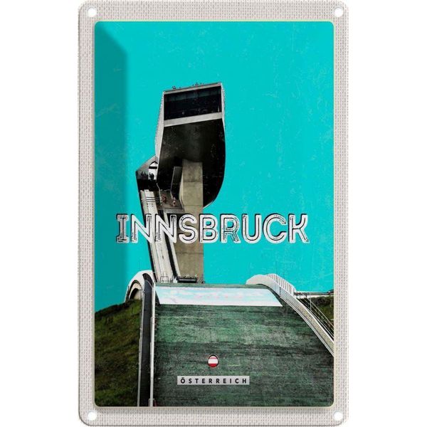 Vianmo Insegna Di Latta 18X12 Cm Innsbruck ÖSterreich Aussicht-image