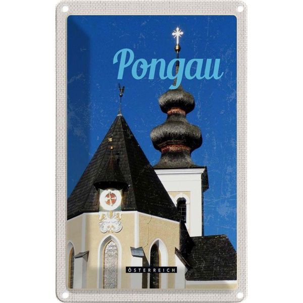Vianmo Insegna Di Latta 30X20 Cm Pongau ÖSterreich Kirche Stadt-image