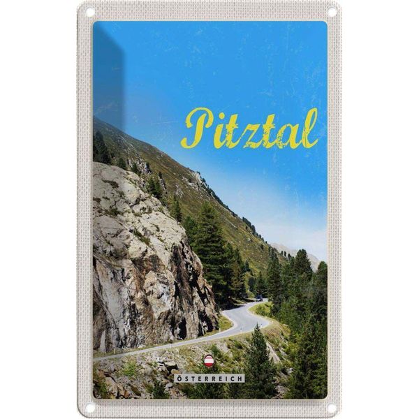 Vianmo Insegna Di Latta 18X12 Cm Pitztal ÖSterreich Wald Berge-image