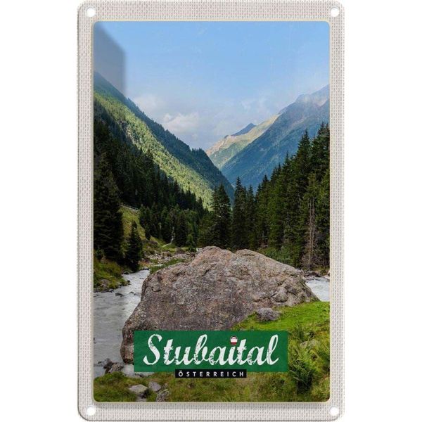 Vianmo Insegna Di Latta 30X20 Cm Stubaital ÖSterreich Wanderung Natur-image